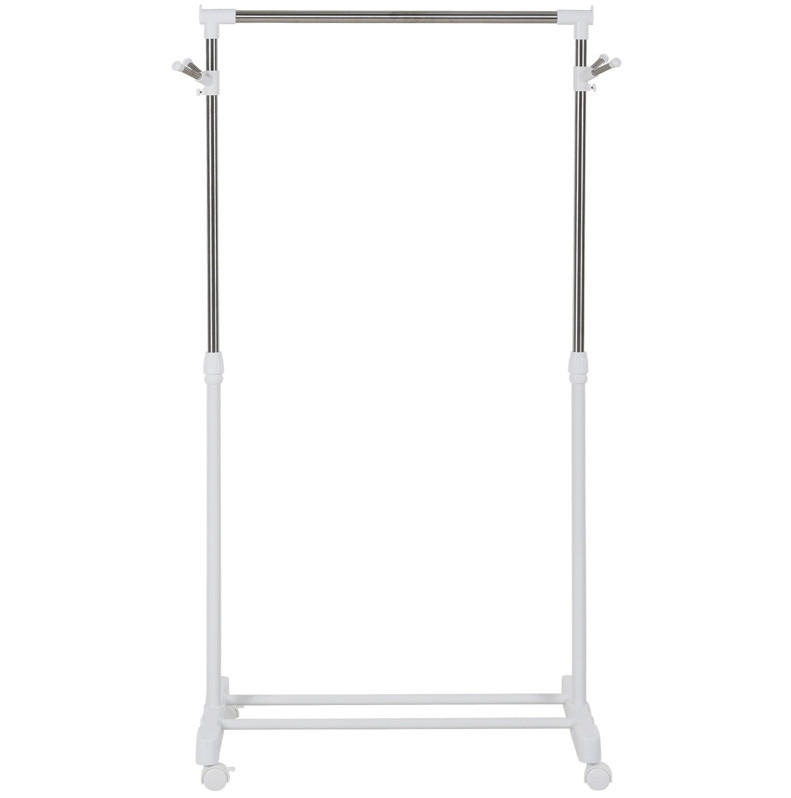 GARDEROBENSTÄNDER höhenverstellbar mit Ablage 68,5 x 42 x 87-145 cm Weiß - Weiß, Metall (42/145/68.5cm) - Beauniv