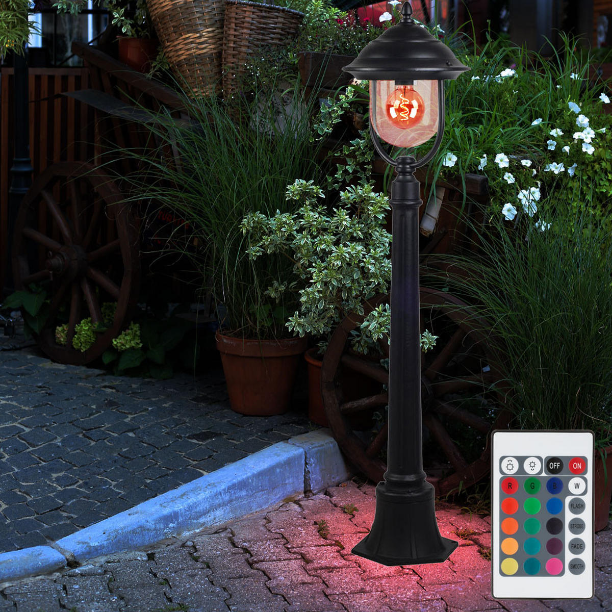 LED WEGELEUCHTE Alu Schwarz - Schwarz, Metall (25/111/111cm)