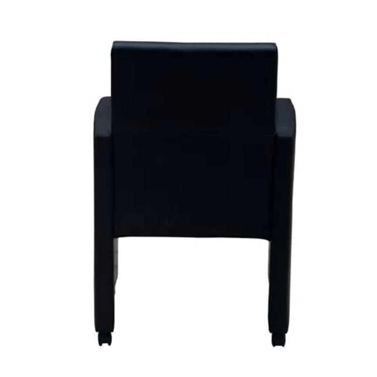 ESSZIMMERSTÜHLE 2 Stk. Schwarz Kunstleder 58.5*65*88cm - Schwarz, Leder (58.5/88/65cm) - ZMH