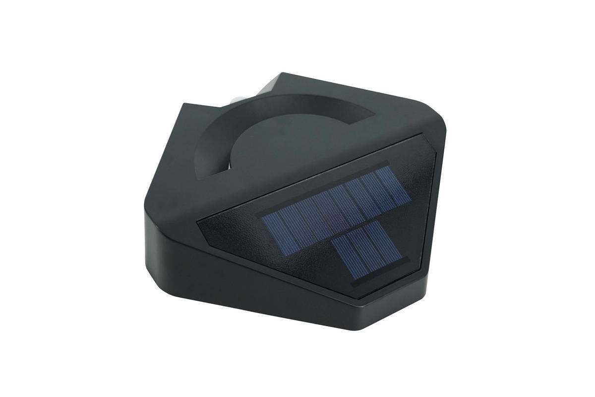 LED-WANDLEUCHTE Solar Außenbereich Dämmerungssensor 45 Auslösungen Nachtlicht - Schwarz, Kunststoff (22/22/5.2cm) - Northpoint