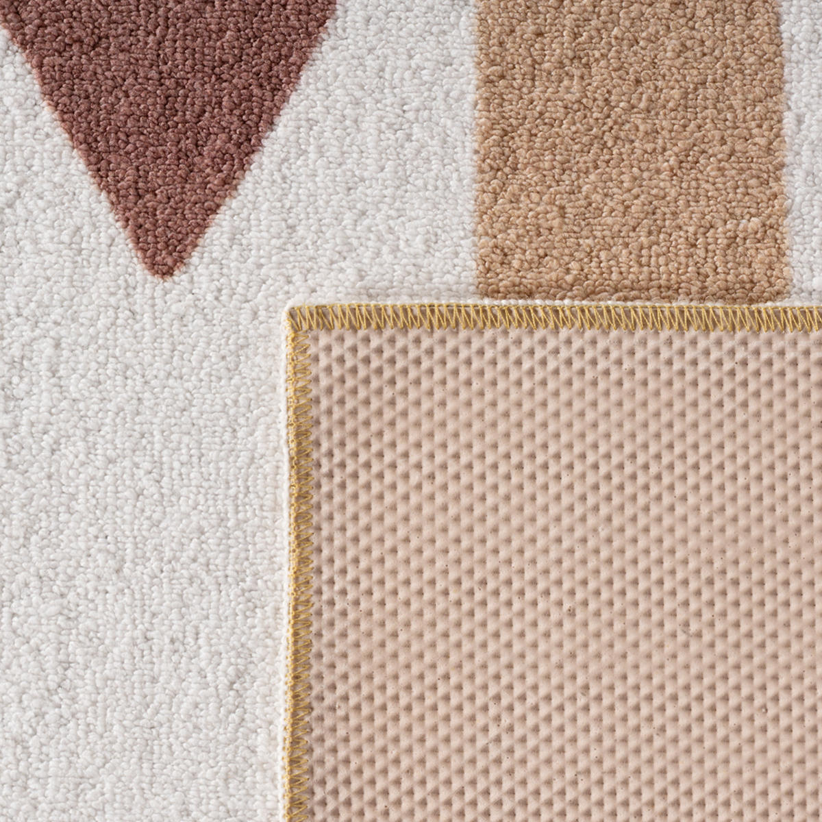 SPIELTEPPICH Waschbar TINO in Creme, mit Regenbogen- und Herz-Motiv, 160 x 230 cm - Beige, Textil (230/160cm) - KADIMA DESIGN