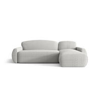 ECKSOFA mit Schlaffunktion LUCAS Quelle 01 Rechts - Weiß, Textil (240/145cm) - Bedante