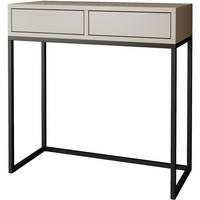 KONSOLENTISCH Lango 80/85/35 kaschmir mit schwarzen Metallbeinen - Kaschmir/Schwarz, Holzwerkstoff/Metall (35/80/85cm) - Beautysofa
