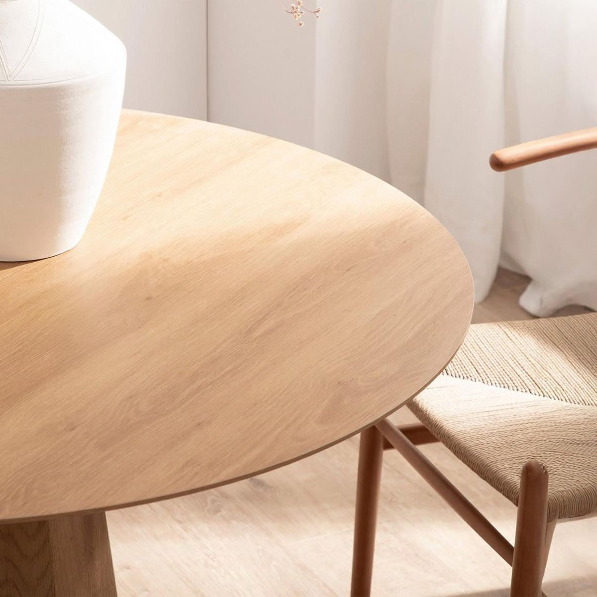 ESSTISCH Olivier Natürlich 120 cm x 76 cm - Naturfarben, Holzwerkstoff (120/120/76cm) - Klast Home