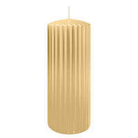 RILLEN KERZEN Champagner 200 x Ø 80 mm, 4 Stück - Champagner, Paraffin (8/20/20cm) - Wiedemann Kerzen