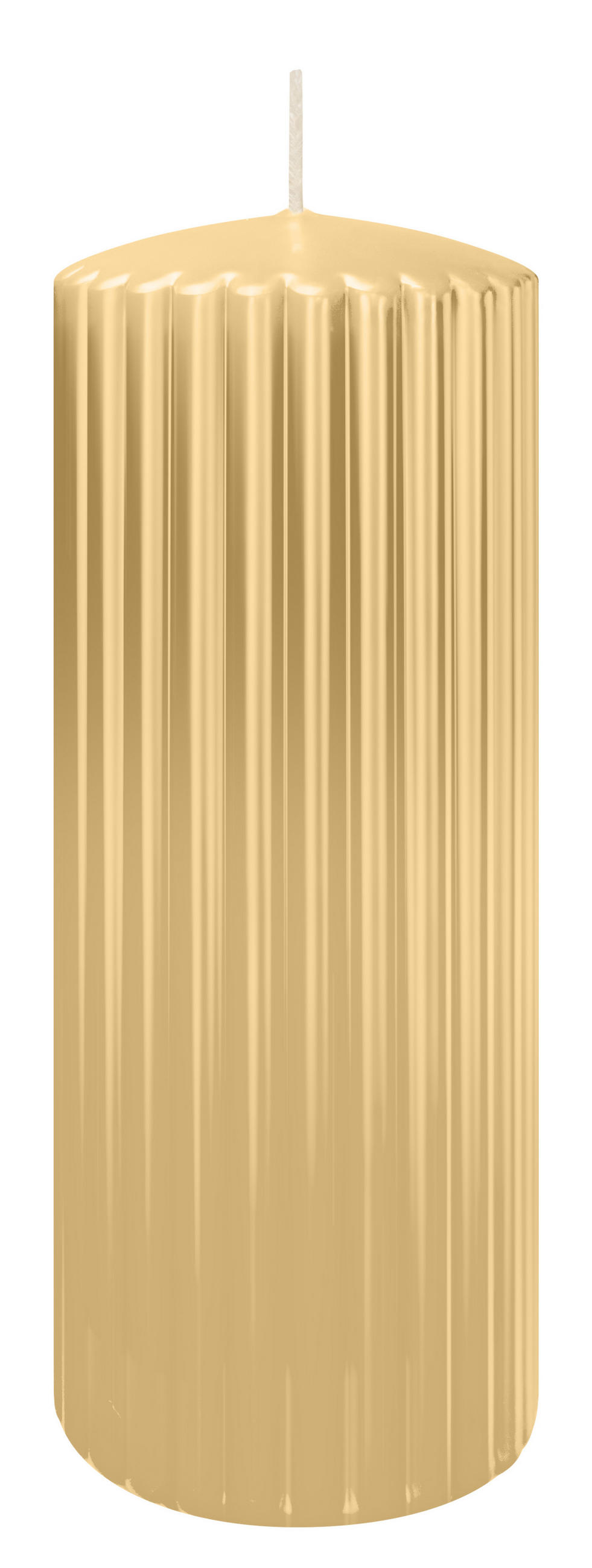 RILLEN KERZEN Champagner 200 x Ø 80 mm, 4 Stück - Champagner, Paraffin (8/20/20cm) - Wiedemann Kerzen