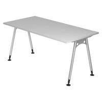 SCHREIBTISCH Serie-A 80/160/74 cm in Grau - Grau, Holzwerkstoff (80/160/74cm) - bümö