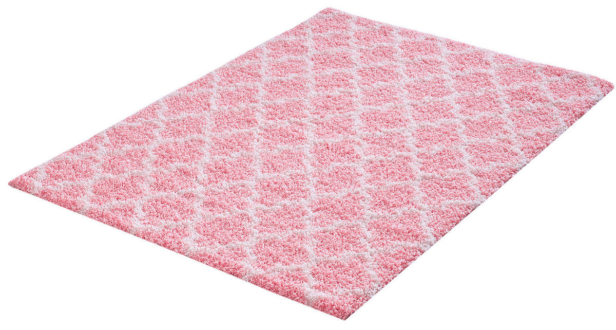 HOCHFLOR LANGFLOR SHAGGY TEPPICH ALOHA MIX MODERN - Rosa, Textil (200/200cm) - Pergamon