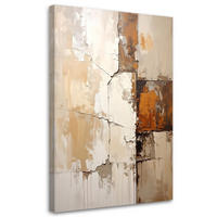 WANDBILD, Moderne Abstrakt in Beige - Beige, Textil (20/30cm) - Feeby