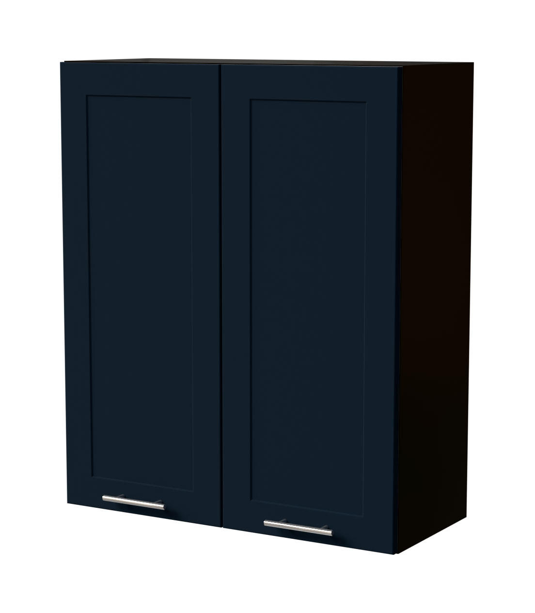 HÄNGESCHRANK Oslo W4/80 Schwarz / Indigo Matt 80 / 32,5 / 96cm - Schwarz/Dunkelblau, Holz/Holzwerkstoff (80/96/32.5cm) - Feldmann-Wohnen