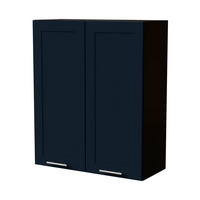HÄNGESCHRANK Oslo W4/80 Schwarz / Indigo Matt 80 / 32,5 / 96cm - Schwarz/Dunkelblau, Holz/Holzwerkstoff (80/96/32.5cm) - Feldmann-Wohnen
