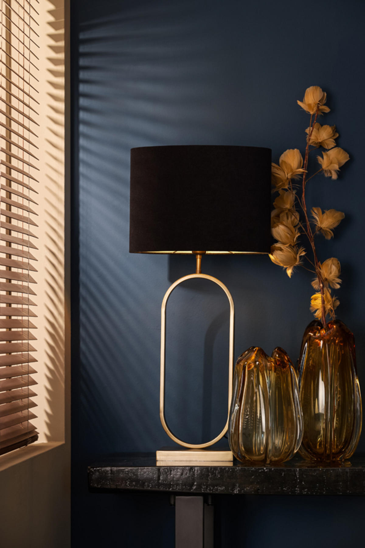 LAMPENFUSS Jamiri Bronze 20/13/55 cm - Goldfarben, Metall (20/13/55cm) - Light & Living