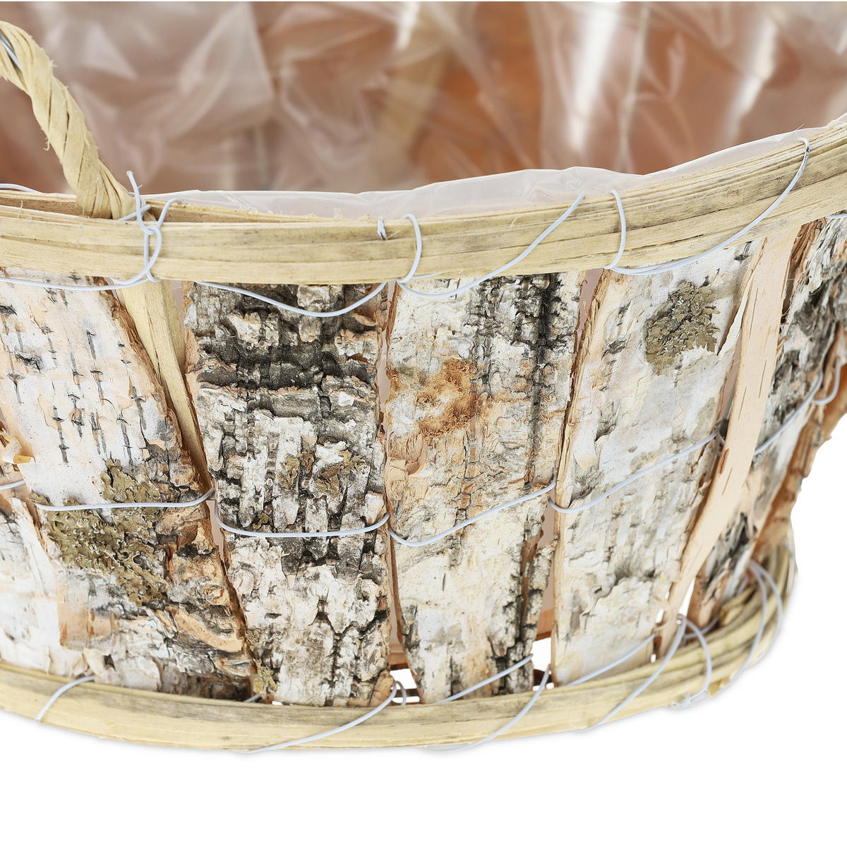 3XBLUMENTOPF - Multicolor, Holz/Textil (27.5/19/27.5cm) - Relaxdays