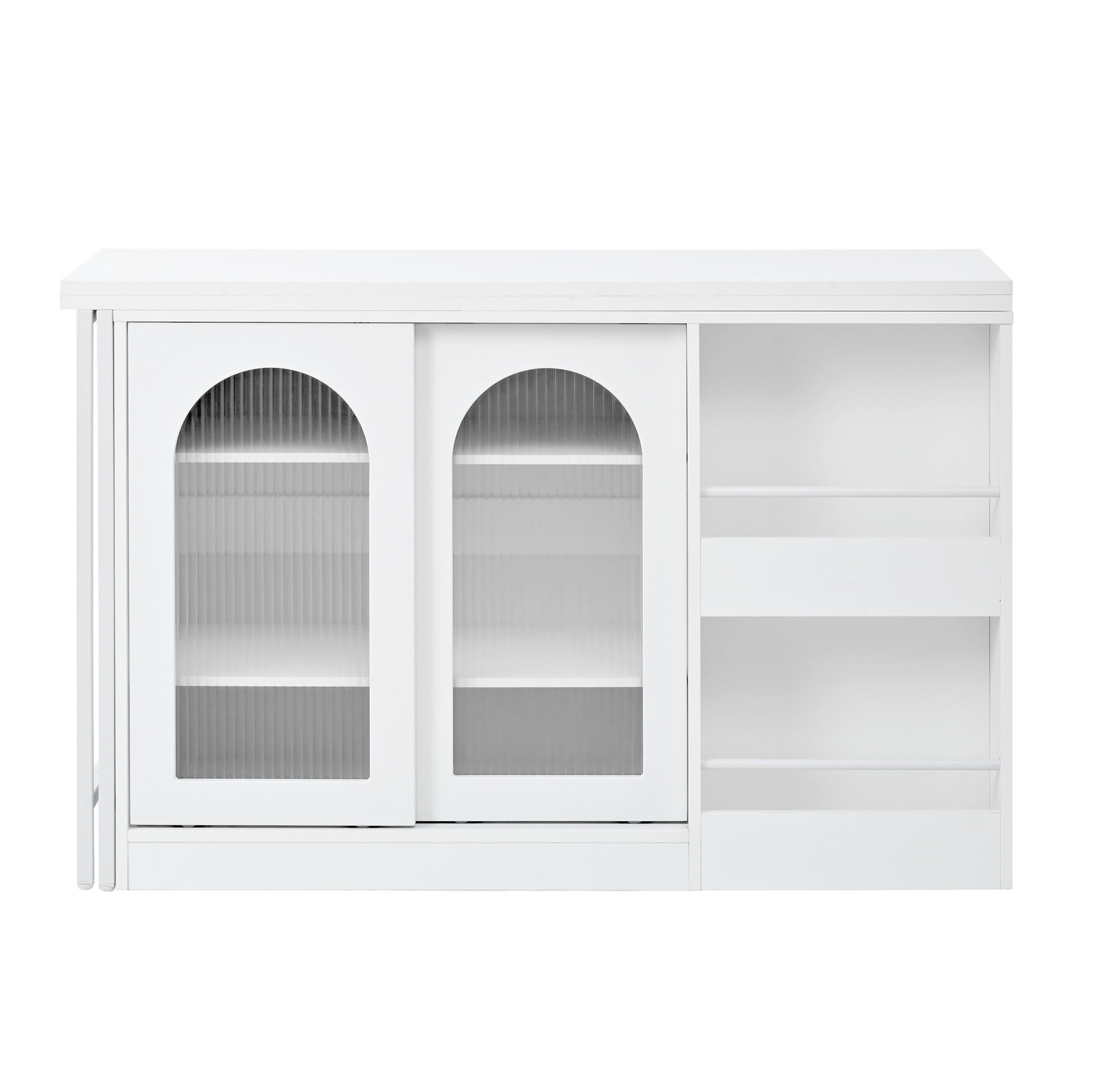 Meubliv Bartisch Weiß 40x76.7x121.5 cm