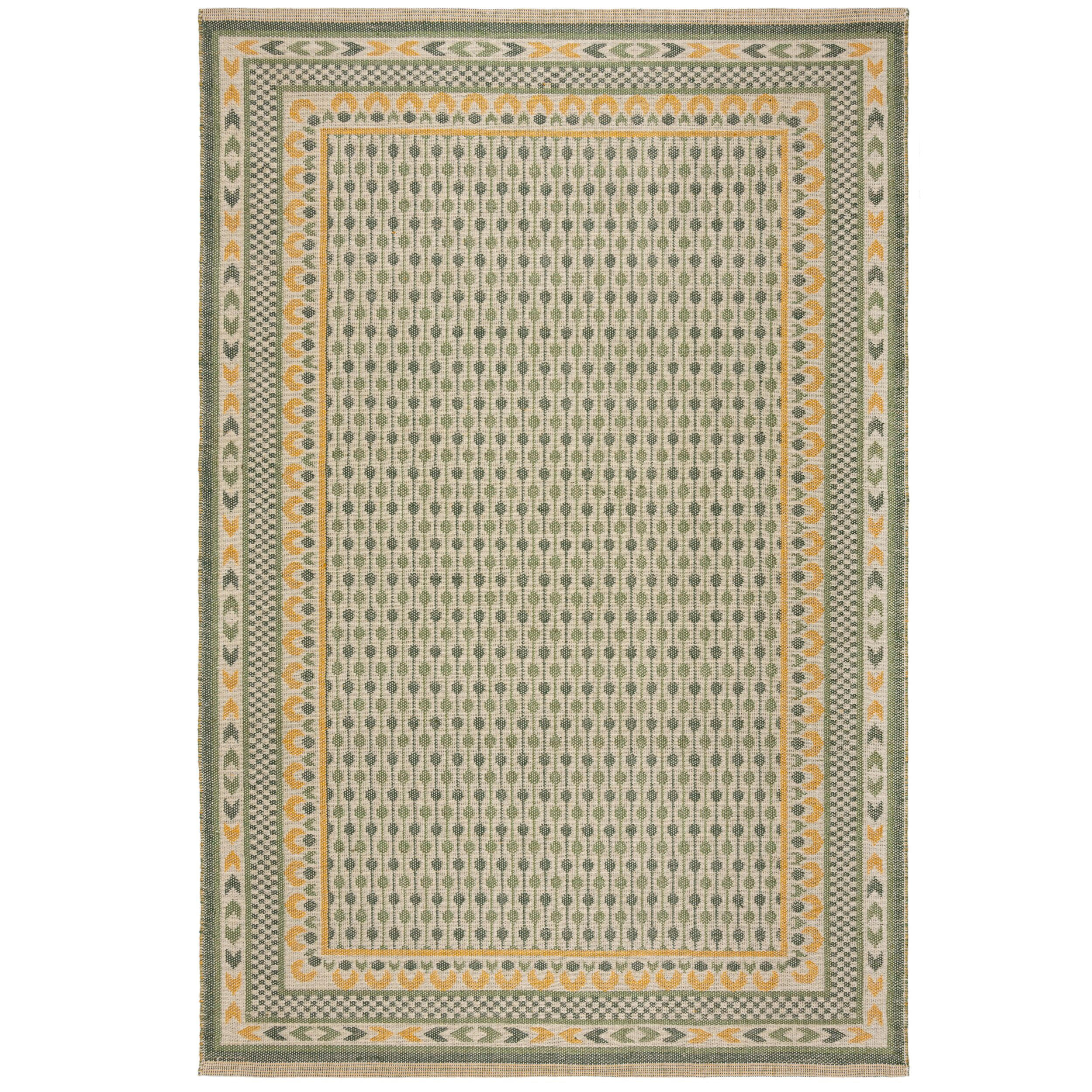 JUTETEPPICH CAM, im Boho-Stil, Grün-Gelb, 120 x 170 cm - Grün, Textil (120/170cm) - KADIMA DESIGN