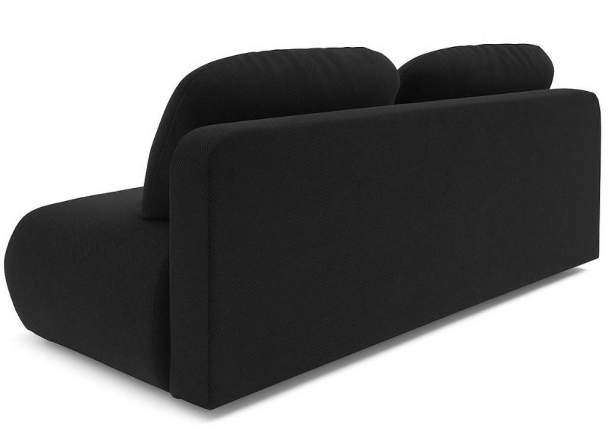 SOFA Schwarz OTO Ausziehbar Mit Bonnellfederung - Schwarz, Textil (206/90/92cm) - Sepro Meble