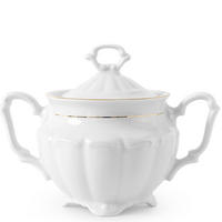 ZUCKERDOSE Chodziez MARIA TERESA Porzellan Weiß / Gold - Goldfarben/Weiß, Keramik (10/14cm) - KONSIMO®