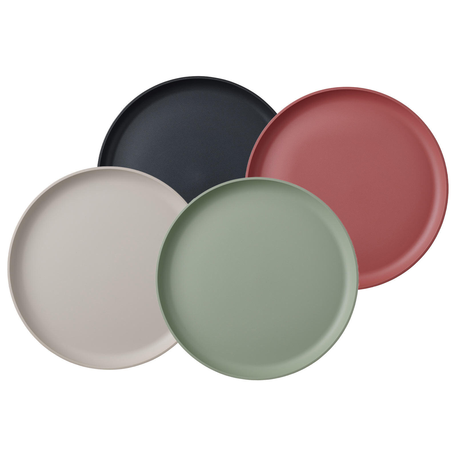 ESSTELLER Silueta Bunt ø 26 cm 4er Set - Multicolor, Kunststoff (26cm) - Mepal