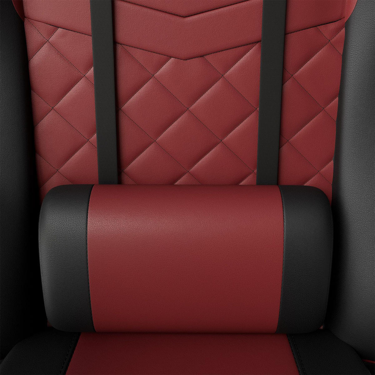 GAMINGSTUHL HyperSeat bordeaux/schwarz - Bordeaux, Kunststoff (63/131/121cm) - Juskys