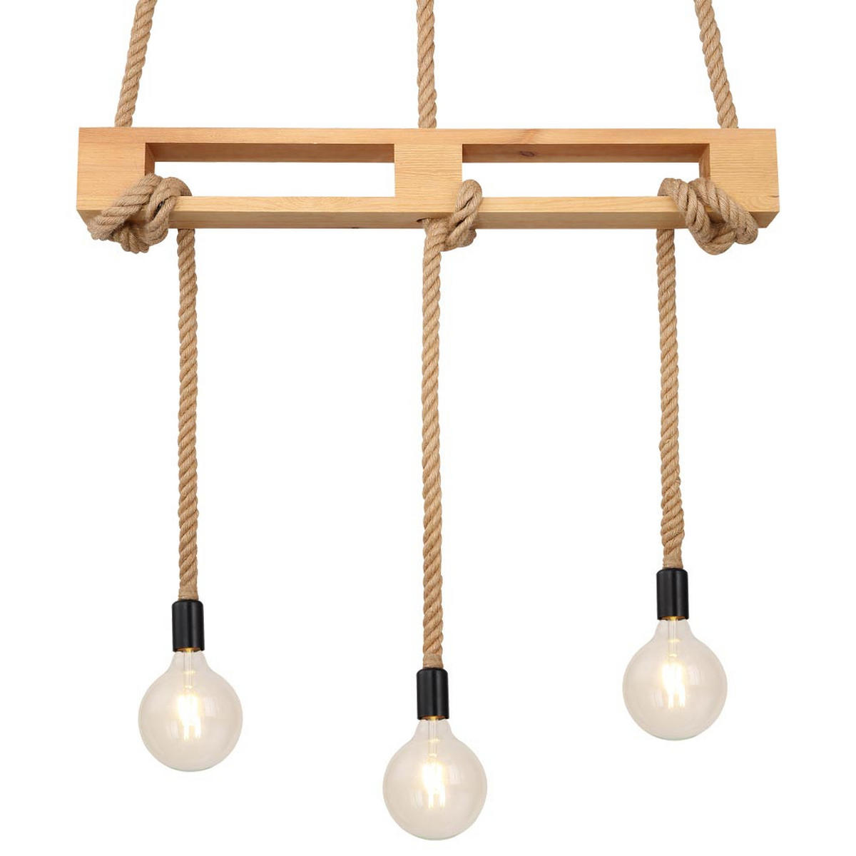 LED HÄNGELEUCHTE Holz Orange - Orange, Glas (83/10/120cm) - Globo Lighting