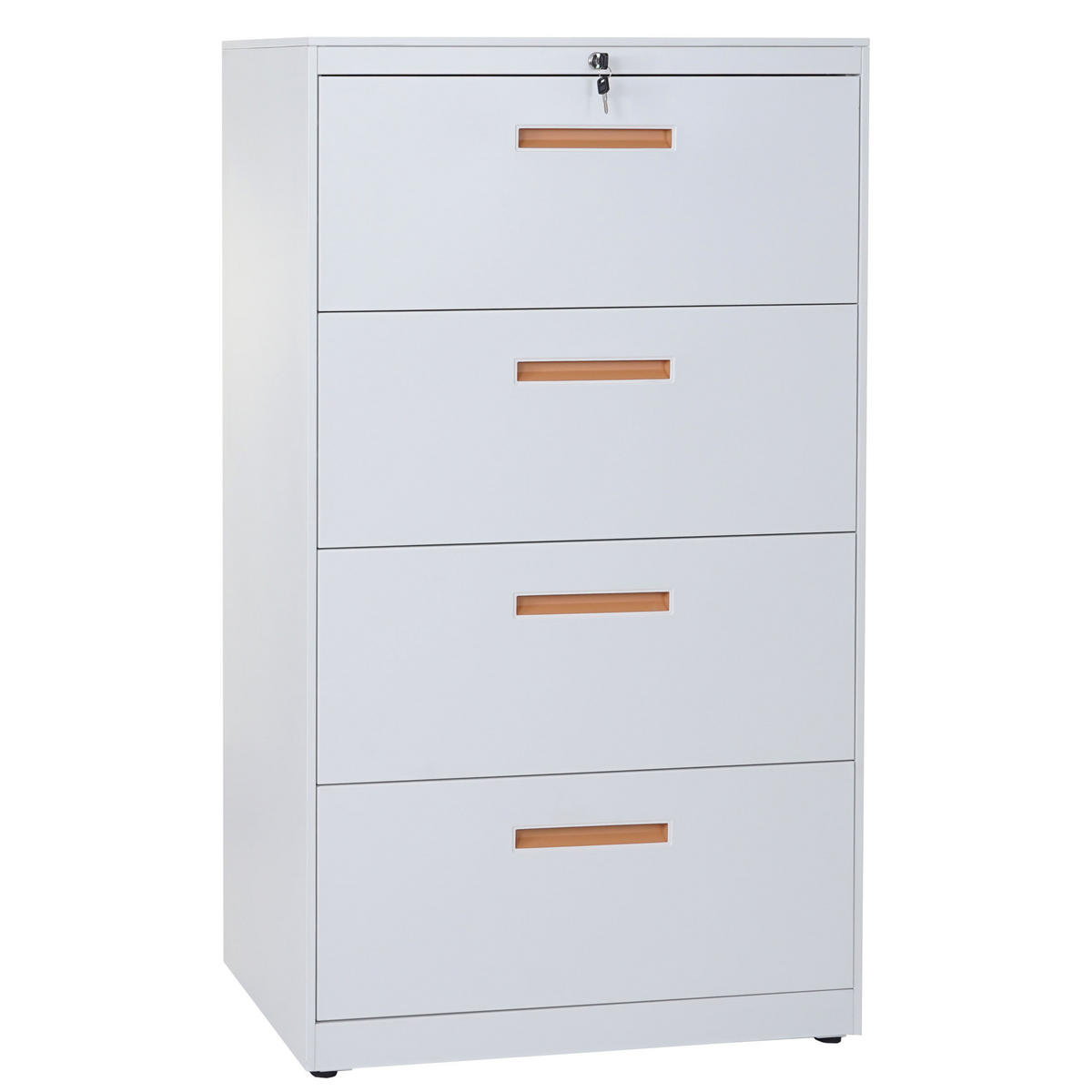 HÄNGEREGISTERSCHRANK Weiß - Weiß, Metall (76/132/46cm) - MCW