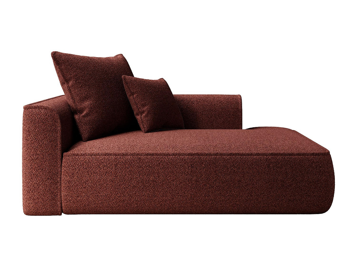 RECAMIERE ohne Schlaffunktion - 1 Person - Stoff - Bordeaux - - Bordeaux, Textil (180/67/115cm) - Vente-Unique