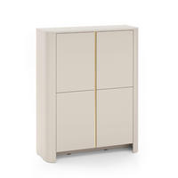 SIDEBOARD AMOS KOM1-4D Abgerundeter Korpus, Kaschmir - Kaschmir, Holzwerkstoff/Kunststoff (103/132/39cm) - Komodee