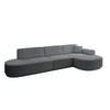 ECKSOFA Ottomane Rechts MARI-L2-v3 - 317x163x81 cm Dunkelgrau Cord - Dunkelgrau/Schwarz, Holzwerkstoff/Kunststoff (317/163cm) - ALTDECOR