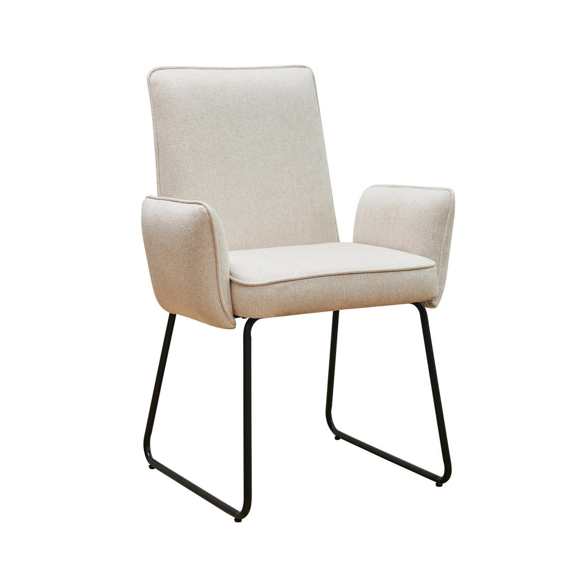 ESSZIMMERSTÜHLE 2ER-SET ALBA - Creme, Metall (62/92/52cm) - SVITA