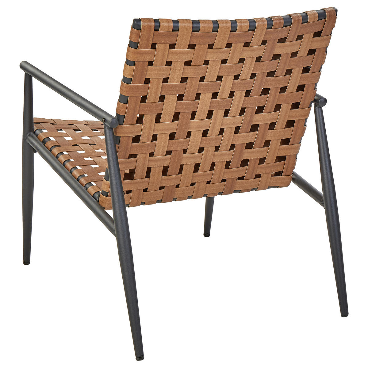 BISTRO-SET 2-Sitzer Braun Ziria - Schwarz/Braun, Kunststoff - Beliani