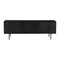 LOWBOARD Dimora Mangoholz 165 cm / 45 cm Schwarz - Schwarz, Holz (165/55/45cm) - Villa Möbel