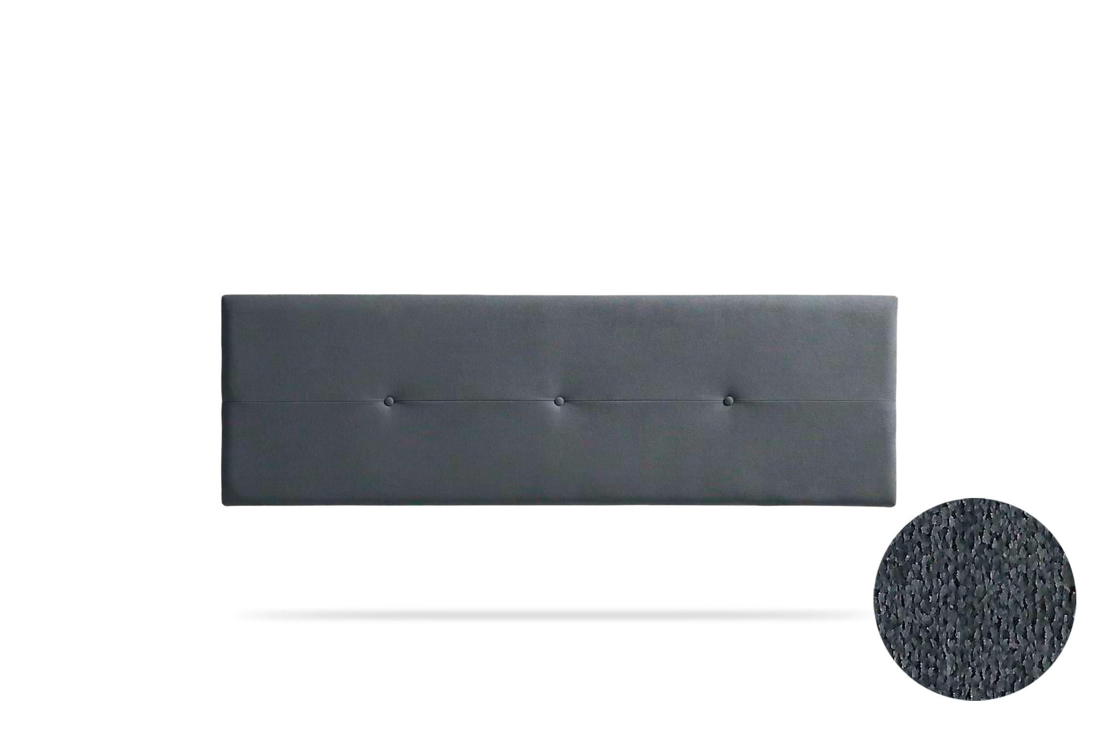 Kopfteil gepolstert NAPOLI Aqualine 115x50x5 cm - Dunkelgrau - Moonia - Dunkelgrau, Holz (115/5/50cm)