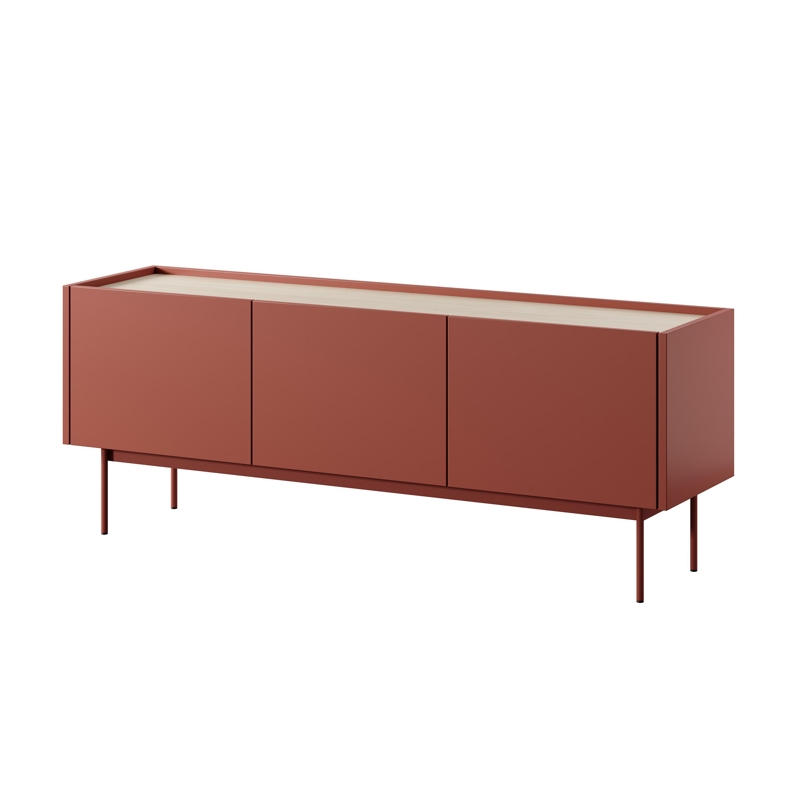 TV-SCHRANK Color Rot, 144 cm - Rot, Holzwerkstoff (144/55/37cm) - Bettso