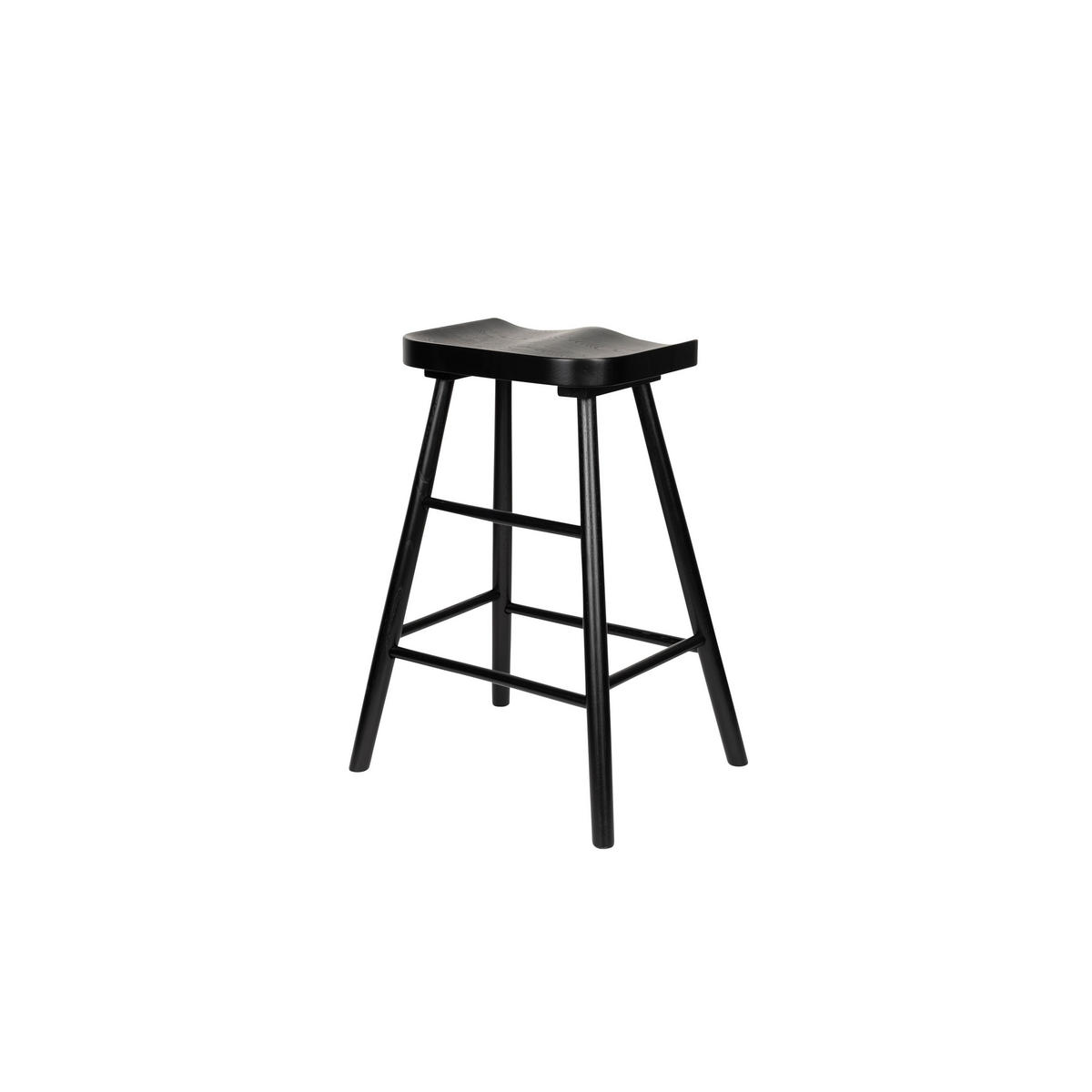 BARTRESENHOCKER aus Holz, H65,5 cm - Vander - color_black - Schwarz, Holz (50/64/39cm) - Drawer