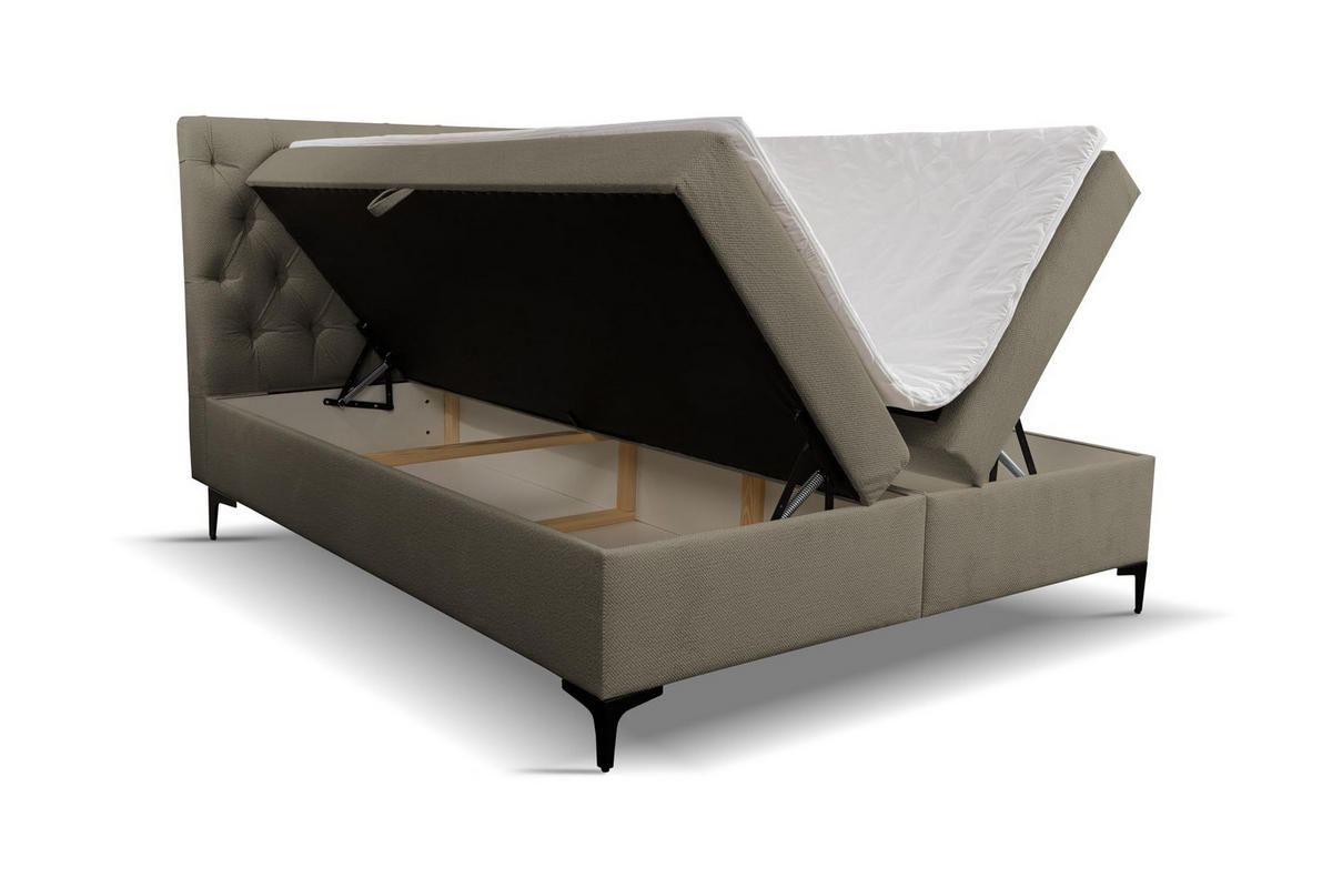 BOXBETT CLIPSO mit zwei Bettkästen H2/H3 Matratze 180 x 200 cm - Braun, Holzwerkstoff (180/200cm) - VENASI MÖBEL