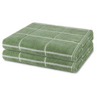 DUSCHTUCH Sensual Skin Karo 2er-Set - Grün, Textil (75/140cm) - Ross