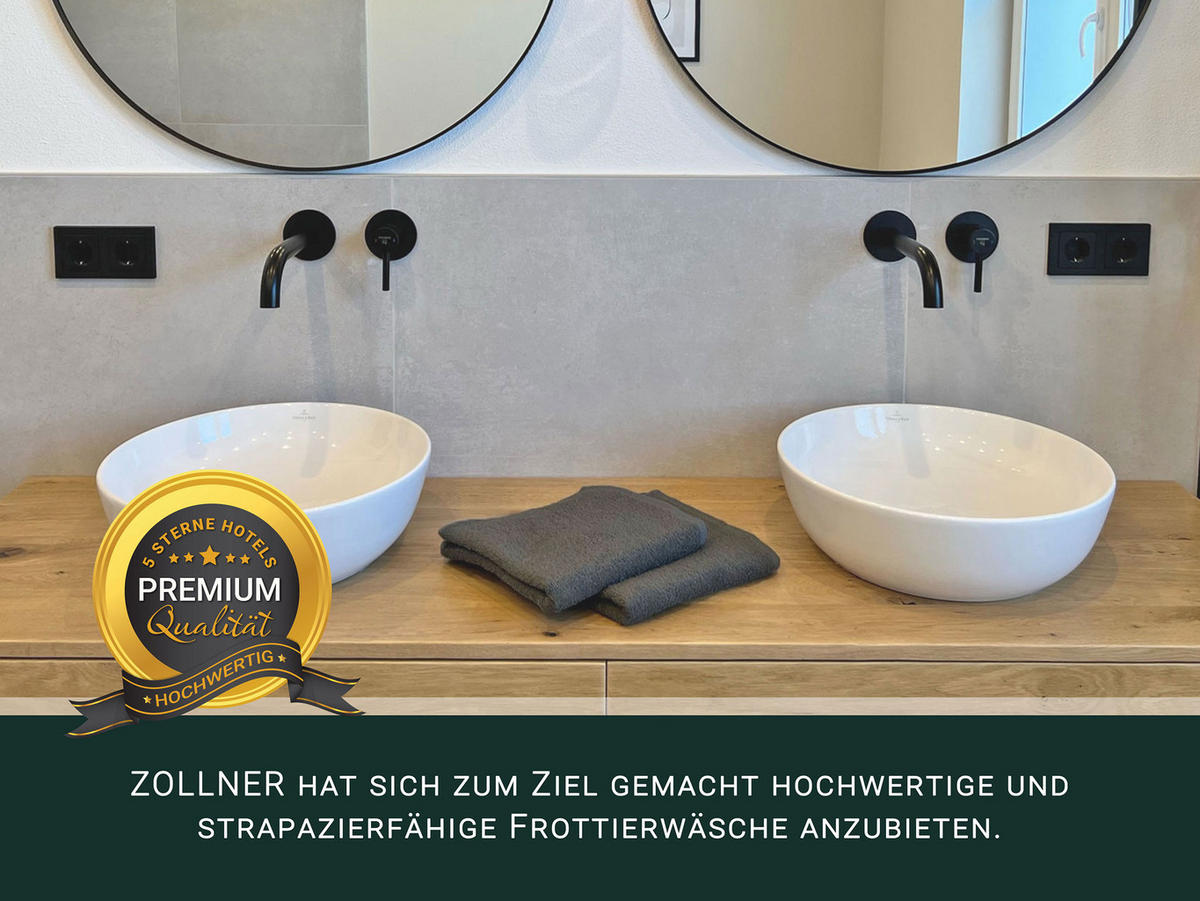 HANDTÜCHER, 6er-Set, 50x100 cm, 100% Baumwolle, Grau - Anthrazit, Textil (50/100cm) - Zollner