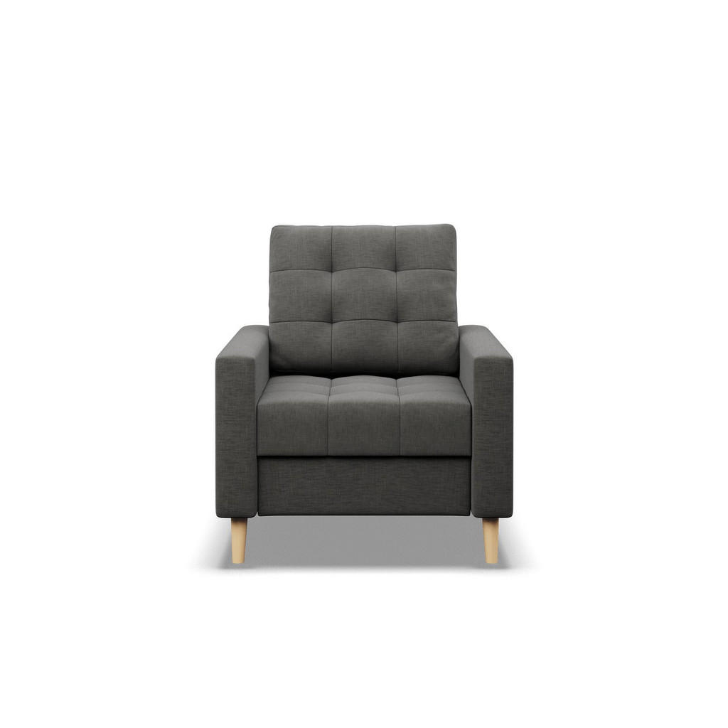 Thumbnail - Mebligo Polstersessel, Dunkelgrau, Textil, 75x92x92 cm, Wohnzimmer, Sessel, Polstersessel