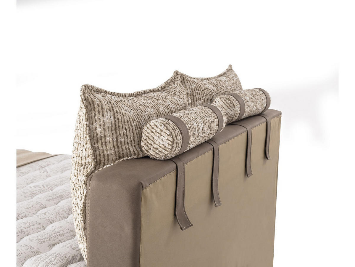 POLSTERBETTSET Monaco 120x200 Braun - Braun, Textil/Metall (120/200cm) - Villa Möbel