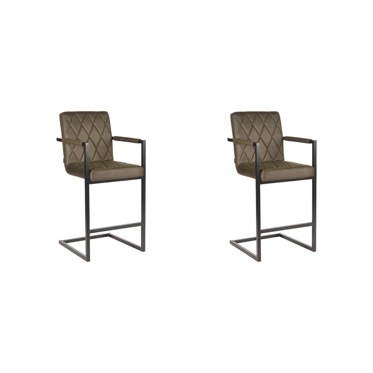 BARHOCKER Denmark Grün 62/50/103 cm 2er-Set - Grün, Textil (50/103/62cm) - LABEL51