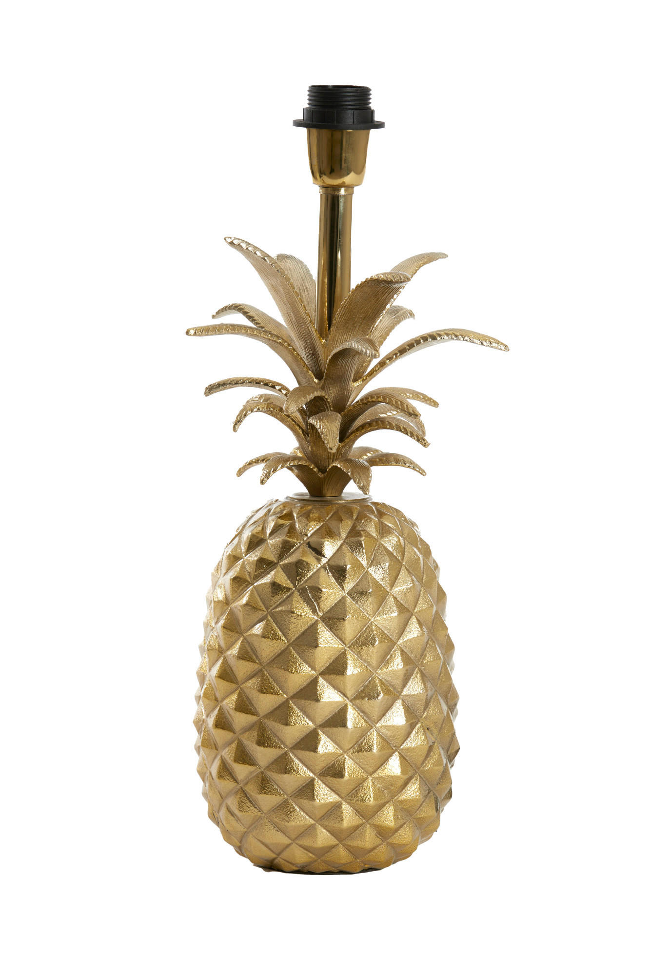 LAMPENFUSS Ananas Gold Ø20/42 cm - Goldfarben, Metall (20/19/42cm) - Light & Living