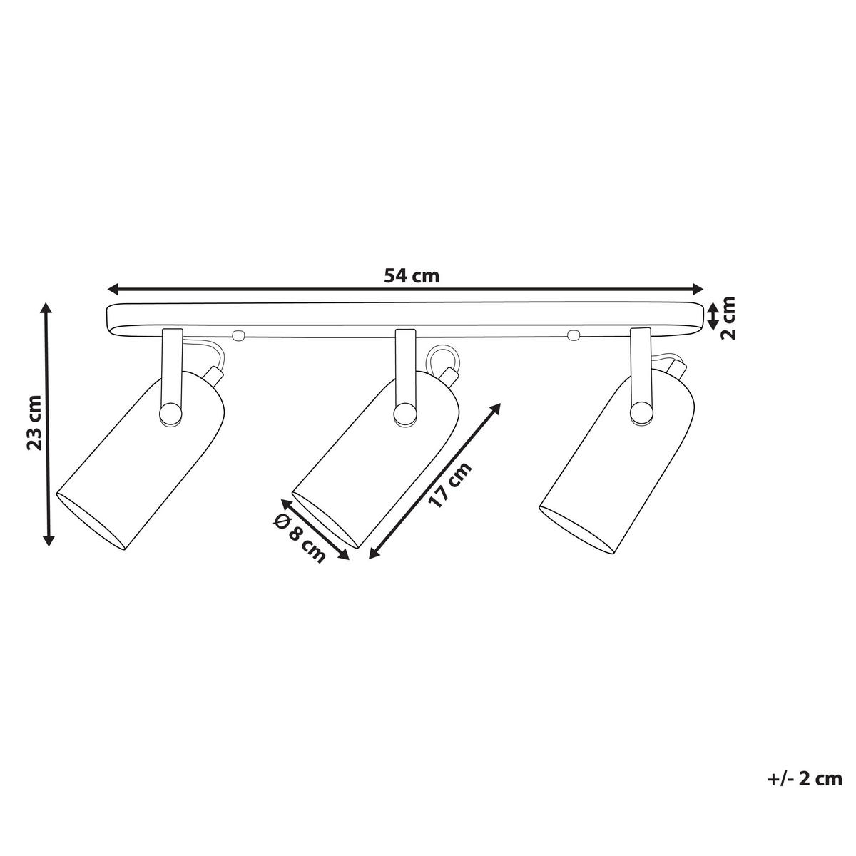 WANDLEUCHTE 2er-Set Tyria 8/8/17 cm - Weiß, Metall (54/23/8cm) - Beliani