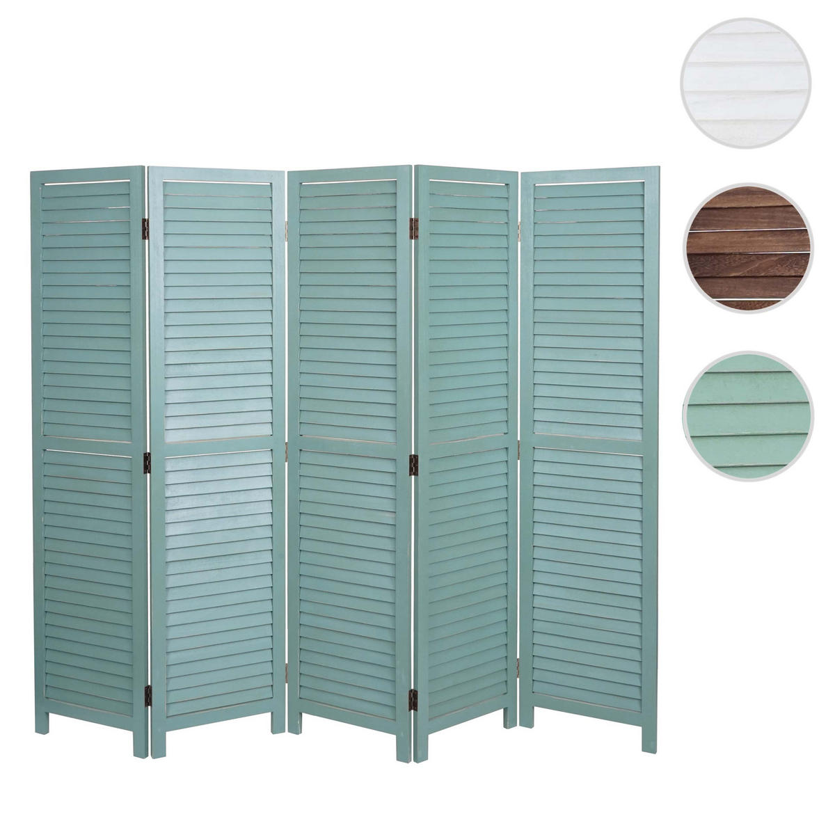 PARAVENT Grün - Grün, Holz (205/170/2cm) - MCW