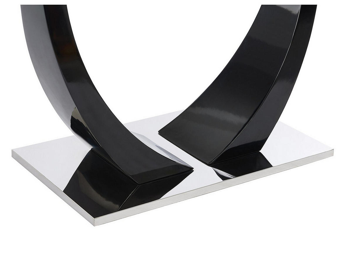 ESSTISCH - 8 Personen - Glas - Transparent, Schwarz MEZZO - Transparent/Schwarz, Glas (100/200/74.5cm) - Vente-Unique