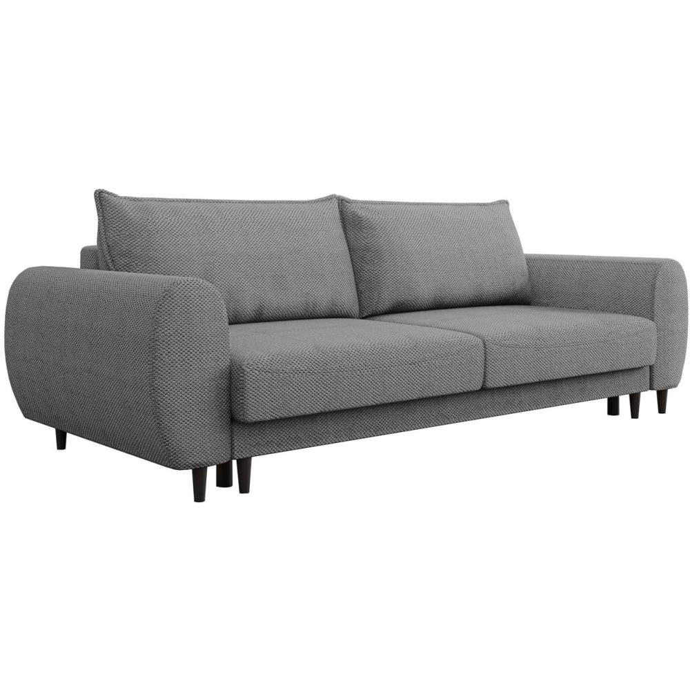 3-SITZER SCHLAFSOFA Cortez grau - Schwarz/Grau, Textil (251/76/95cm) - Beautysofa