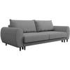 3-SITZER SCHLAFSOFA Cortez grau - Schwarz/Grau, Textil (251/76/95cm) - Beautysofa