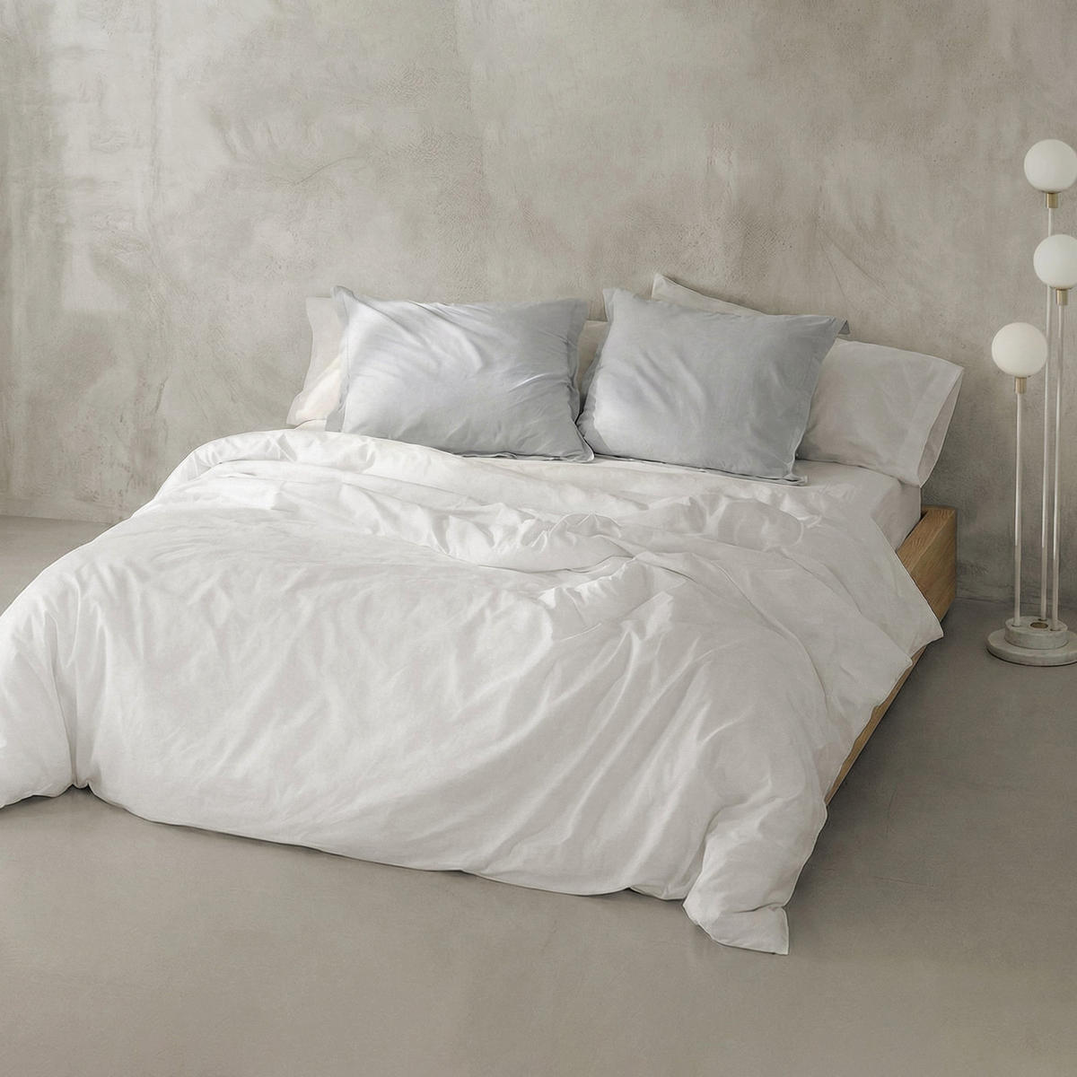 BETTBEZUG Basic percal Weiss 200x200 cm (Komfortgrösse) - Weiß, Textil (200/200cm) - Happy Friday