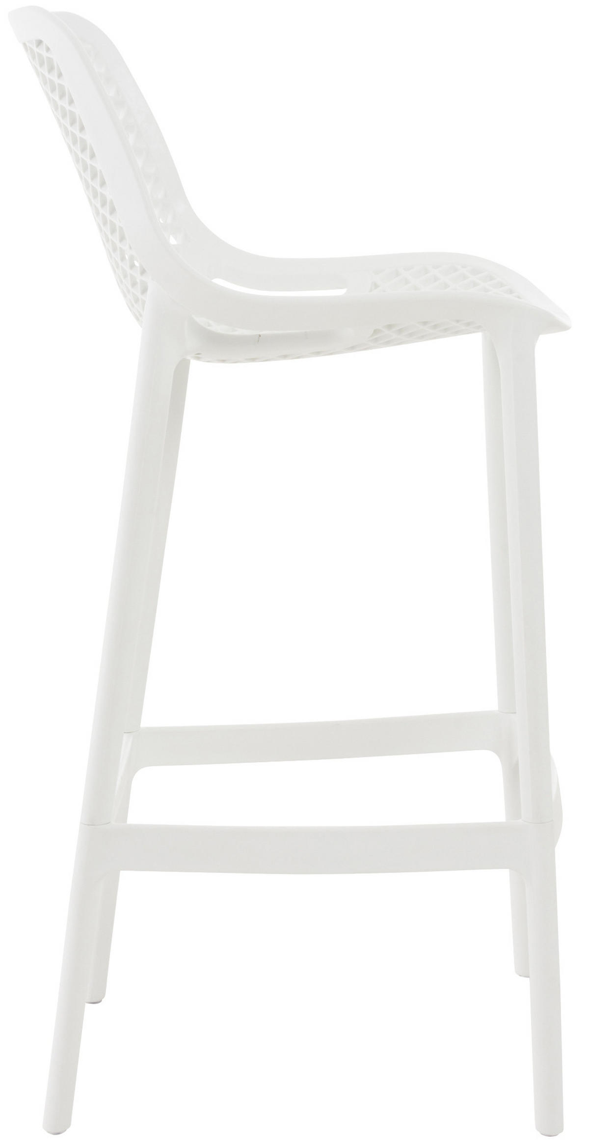 BARHOCKER Kunststoff weiß - Weiß, Kunststoff (45/105/53cm) - CLP