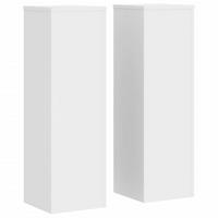 PFLANZENSTÄNDER 2er Set Weiss 25/25/80 Cm Holzwerkstoff - Weiß, Holzwerkstoff (25/80/25cm) - vidaXL