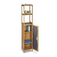 BADREGAL - Hellbraun, Holz (33.5/170/28cm) - Relaxdays
